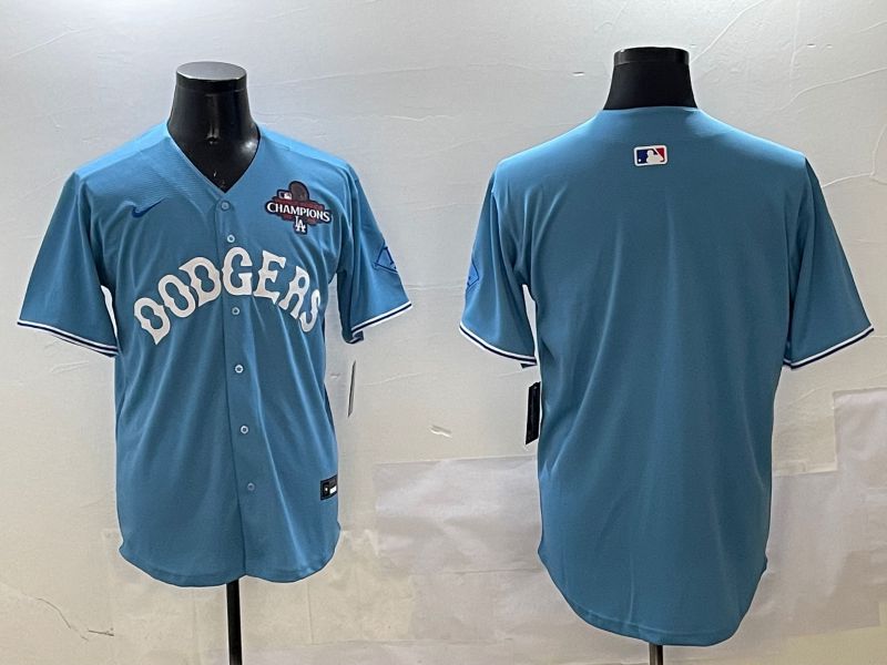 Men Los Angeles Dodgers Blank Light Blue Throwback Game 2025 Nike MLB Jersey style 21->los angeles dodgers->MLB Jersey